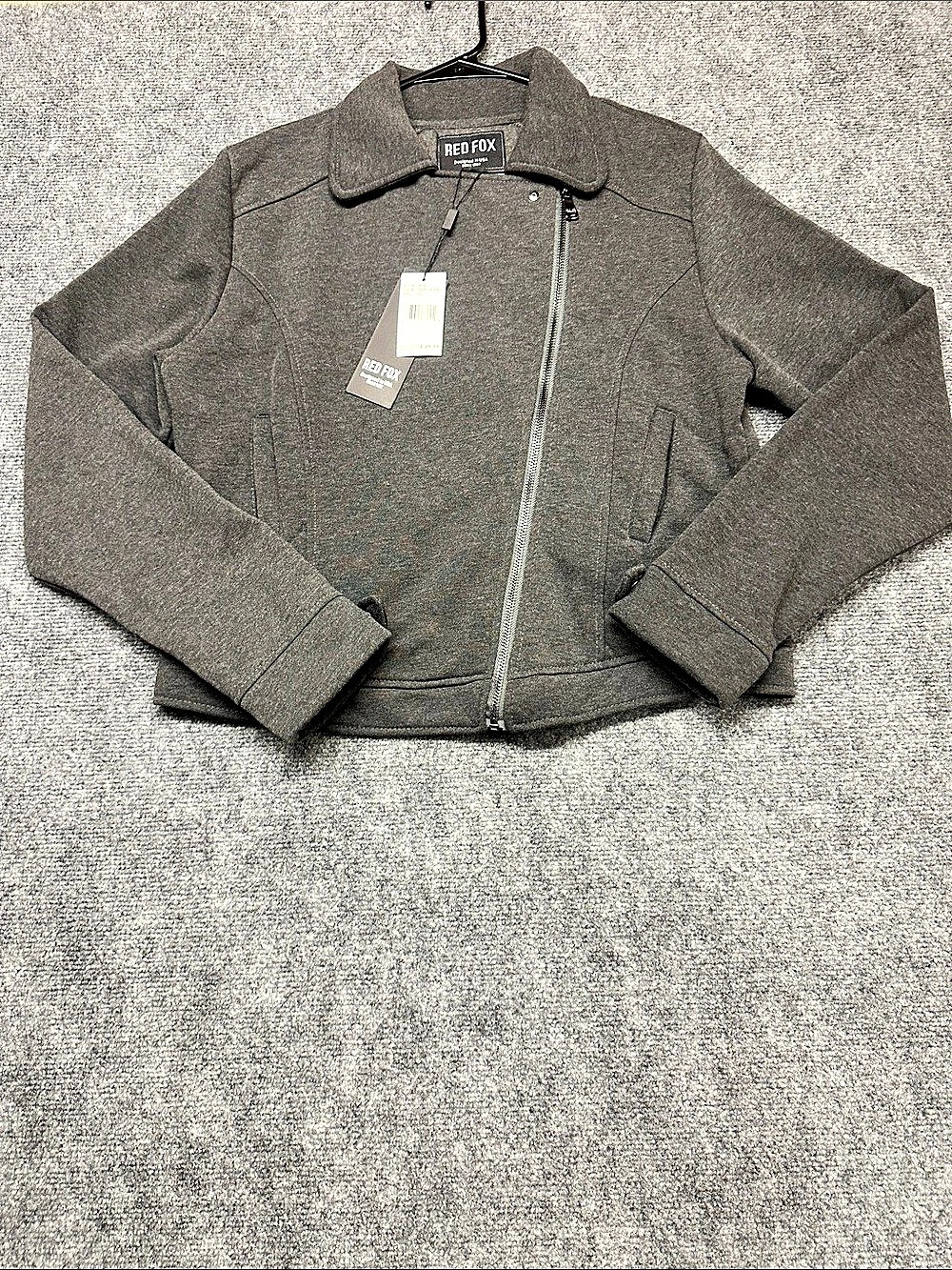Red Fox JK344 Charcoal Gray Zip Jacket Size 2XL NWT